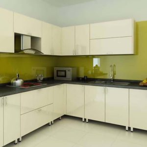 Thi công kính màu ốp bếp